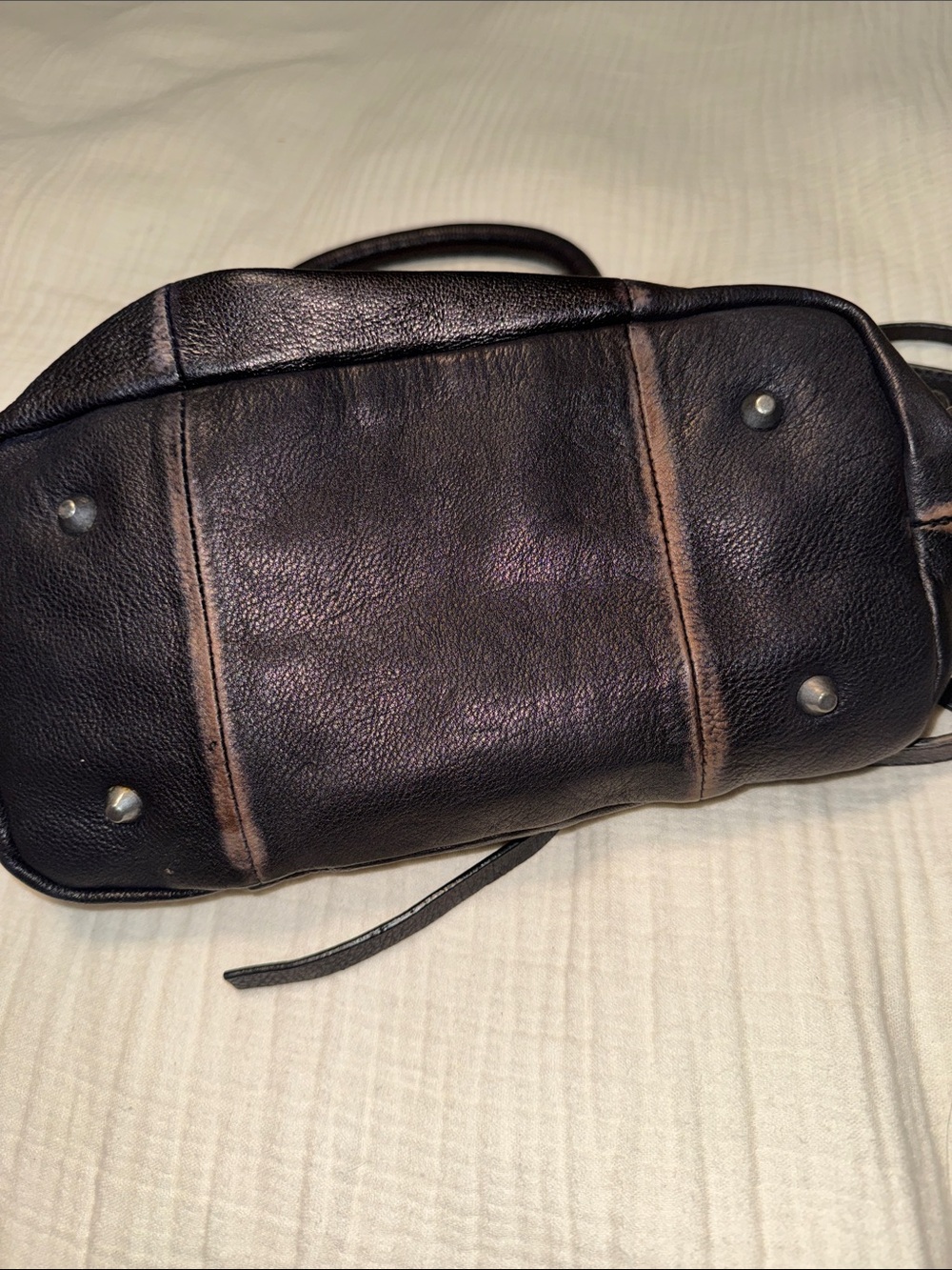 Free People Black Leather Satchel Bag - Picture 6 of 7